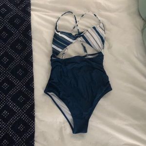 Chosen high waist one piece.